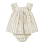 Mayoral Set 2 Pezzi Abito-Coulotte Bicolore per Neonata 1858 BIANCO/BEIGE MAYORAL 