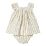 Mayoral Set 2 Pezzi Abito-Coulotte Bicolore per Neonata 1858 BIANCO/BEIGE MAYORAL 