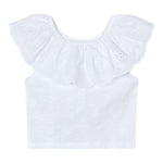 Mayoral Top Tinta Unita con Scollo A Barca per Bambina 3012 BIANCO MAYORAL 