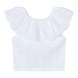 Mayoral Top Tinta Unita con Scollo A Barca per Bambina 3012 BIANCO MAYORAL 