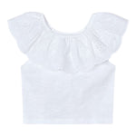 Mayoral Top Tinta Unita con Scollo A Barca per Bambina 3012X BIANCO MAYORAL 