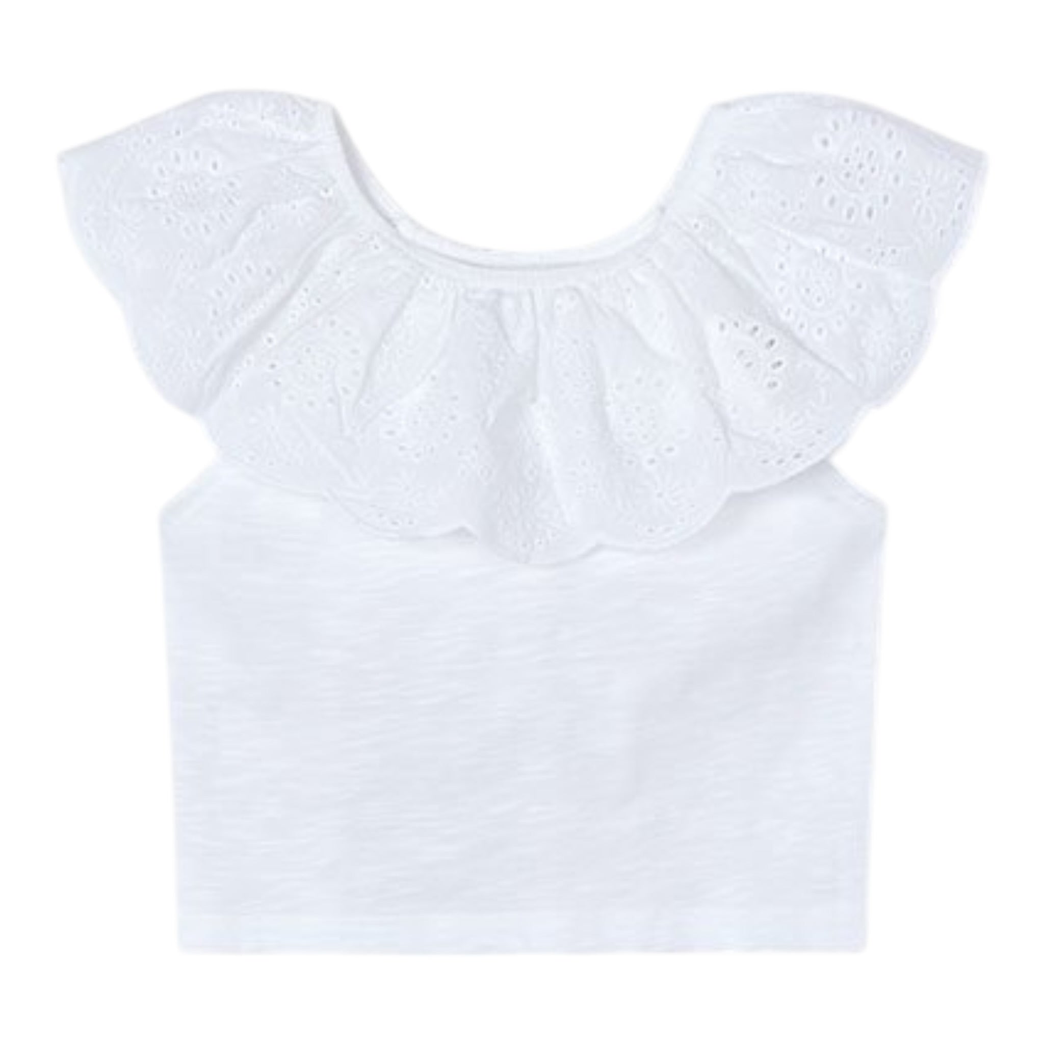 Mayoral Top Tinta Unita con Scollo A Barca per Bambina 3012X BIANCO MAYORAL 