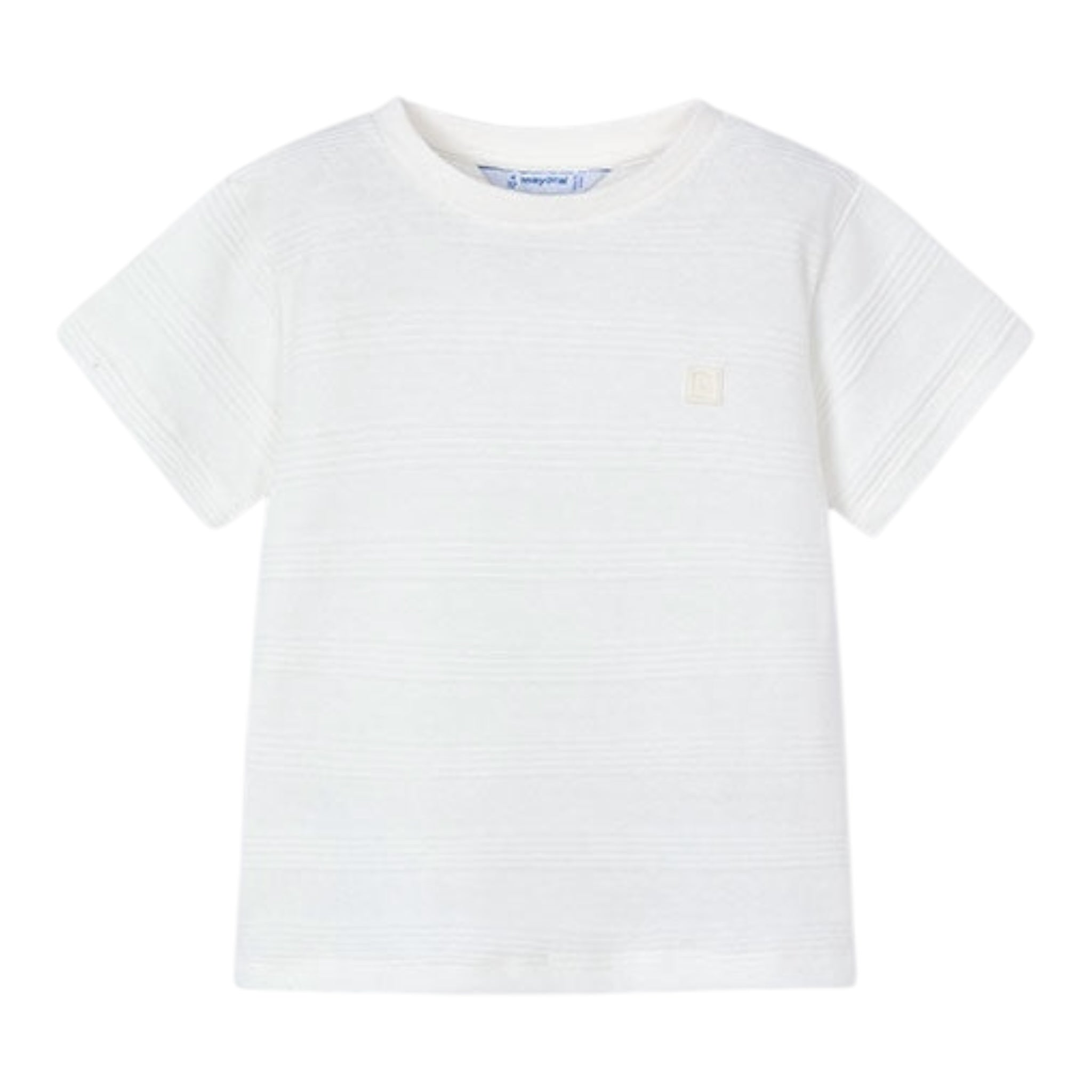 Mayoral T-Shirt In Maglia Girocollo Tinta Unita per Neonato 3028N BIANCO MAYORAL 