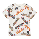 Mayoral T-Shirt Girocollo Tinta Unita con Stampa per Bambino 3038 PANNA MAYORAL 