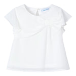 Mayoral Camicia Mezza Manica Tinta Unita per Neonata 3182N BIANCO MAYORAL 