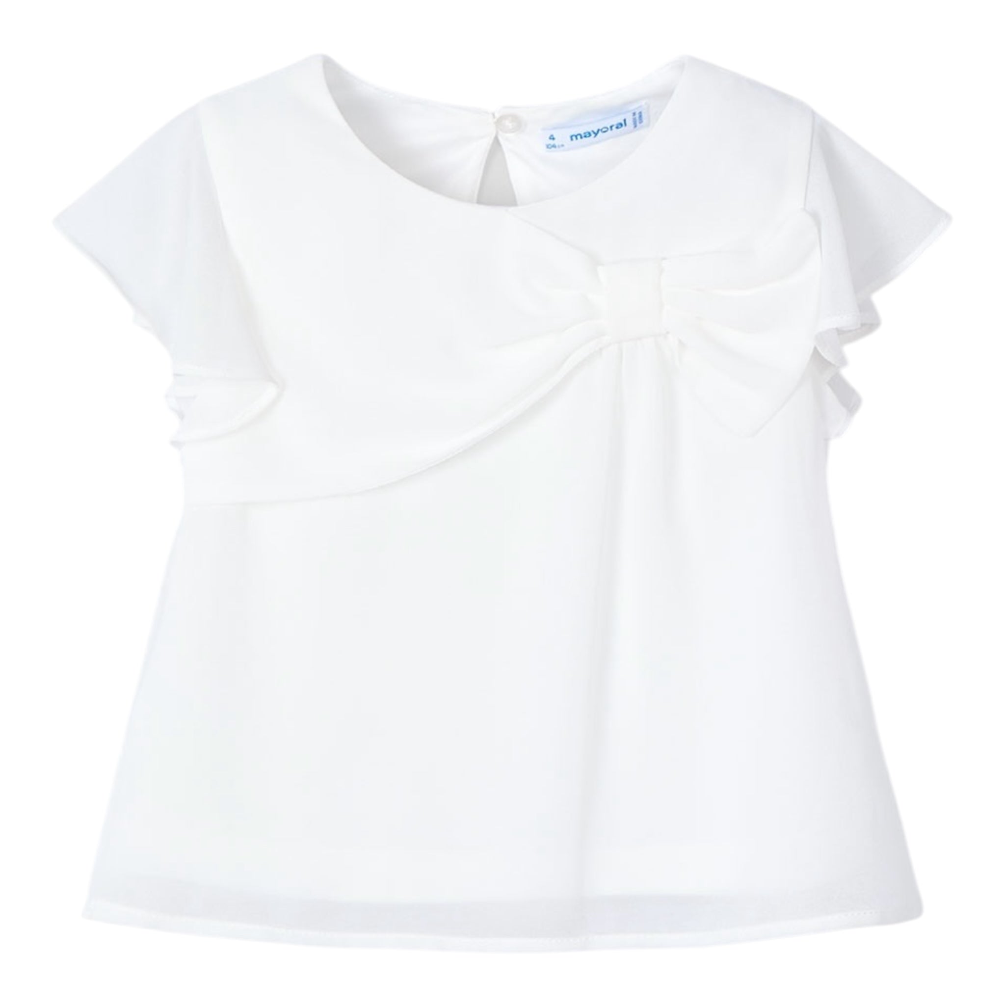 Mayoral Camicia Mezza Manica Tinta Unita per Neonata 3182N BIANCO MAYORAL 