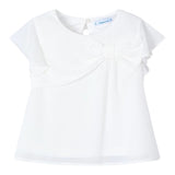 Mayoral Camicia Mezza Manica Tinta Unita per Bambina 3182X BIANCO MAYORAL 