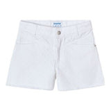 Mayoral Short Tinta Unita con Applicazioni per Bambina 3205 BIANCO MAYORAL 