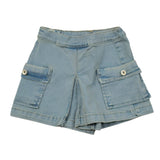 Mayoral Short Tinta Unita con Tasconi per Bambina 3207X AZZURRO MAYORAL 