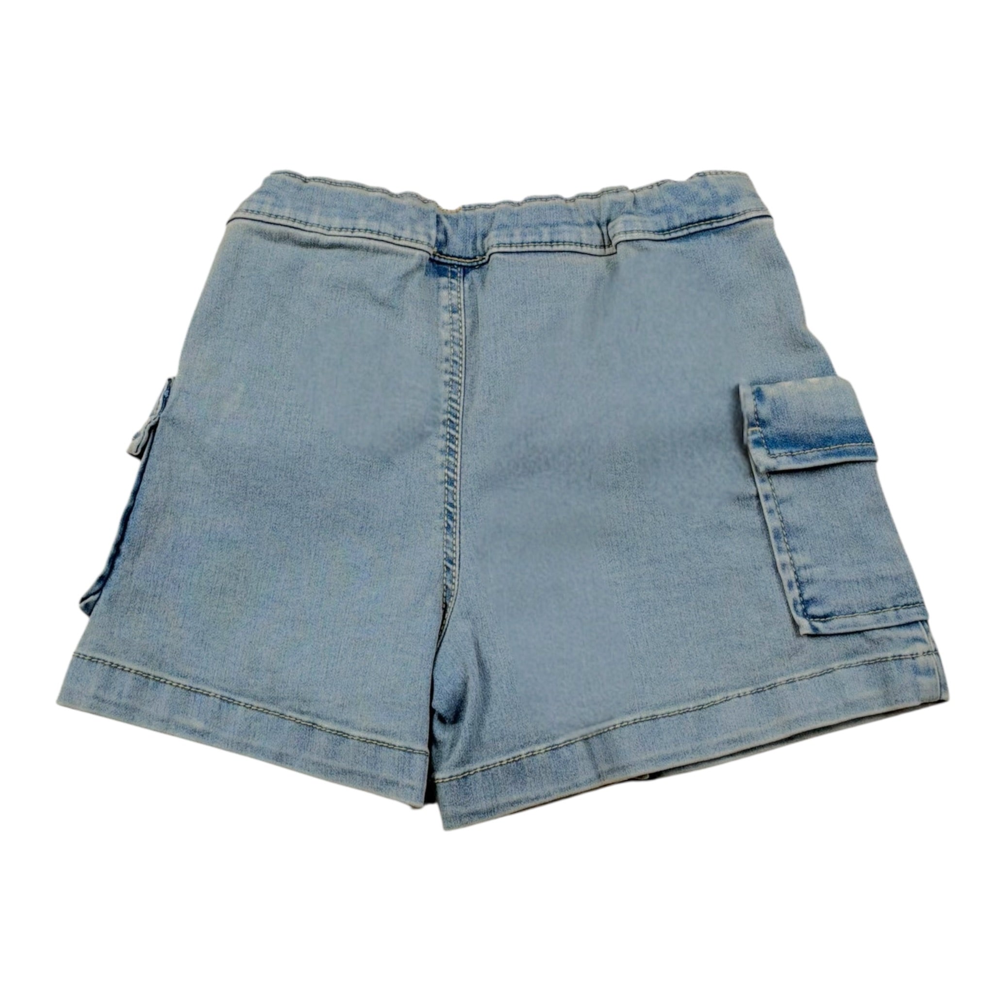 Mayoral Short Tinta Unita con Tasconi per Bambina 3207X AZZURRO MAYORAL 