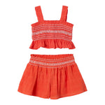 Mayoral Completo 2 Pezzi Top-Short Tinta Unita per Bambina 3216 ARANCIONE MAYORAL 