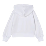 Mayoral Felpa Tinta Unita con Zip E Cappuccio per Bambina 3428 BIANCO MAYORAL 