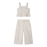 Mayoral Completo 2 Pezzi Top-Pantalone Palazzo per Bambina 3539 BIANCO/BEIGE MAYORAL 