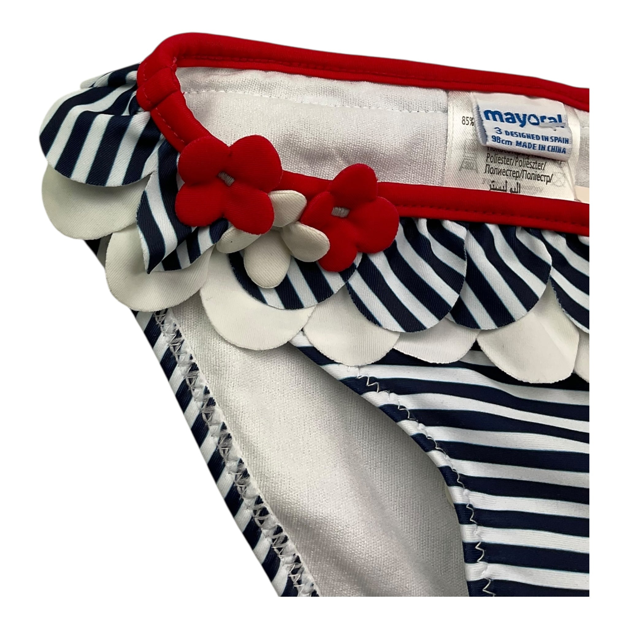 Mayoral Costume Stampa Fantasia A Righe per Neonata 3604 BIANCO/BLU MAYORAL 