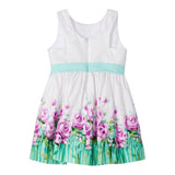 Mayoral Abito Tinta Unita con Fantasia Fiori per Bambina 3915 BIANCO MAYORAL 