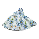 Meilisa Bai Abito Monospalla Tinta Unita con Stampe Floreale per Neonata FL6270N BIANCO MEILISA BAI 