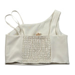 Meilisa Bai Top tinta unita con Bretelle Beige per Bambina FL6358 BEIGE MEILISA BAI 