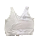 Met Top Tinta Unita con Brillantini per Bambina ME264 BIANCO MET 