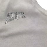 Met Top Tinta Unita con Brillantini per Bambina ME264 BIANCO MET 