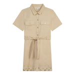 Michael Kors Abito Mezza Manica tinta unita Beige per Bambina R30020 BEIGE MICHAEL KORS 