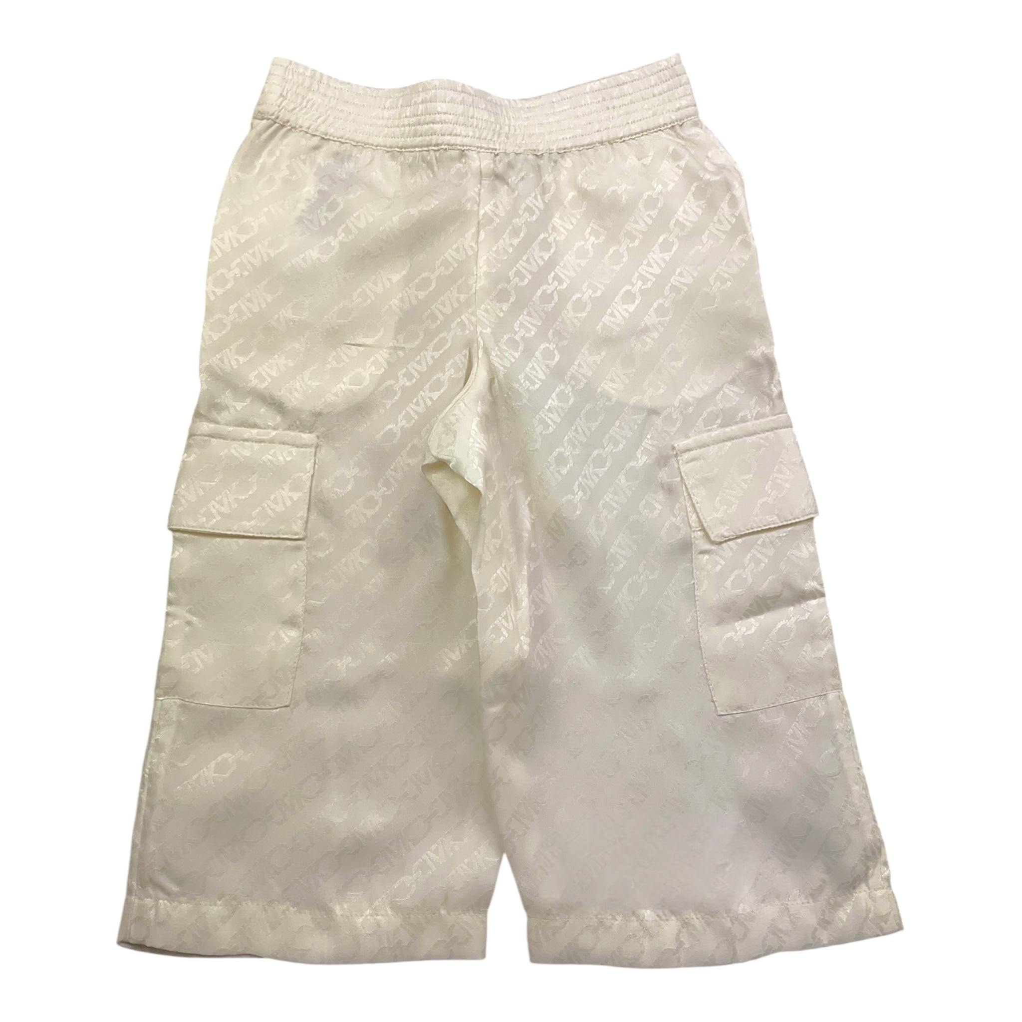 Michael Kors Pantalone Tinta Unita con Fantasia Logo per Neonata R30054 PANNA MICHAEL KORS 