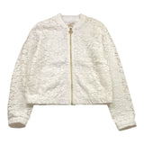 Michael Kors Felpa Tinta Unita con Ricami E Zip per Bambina R30142 BIANCO MICHAEL KORS 