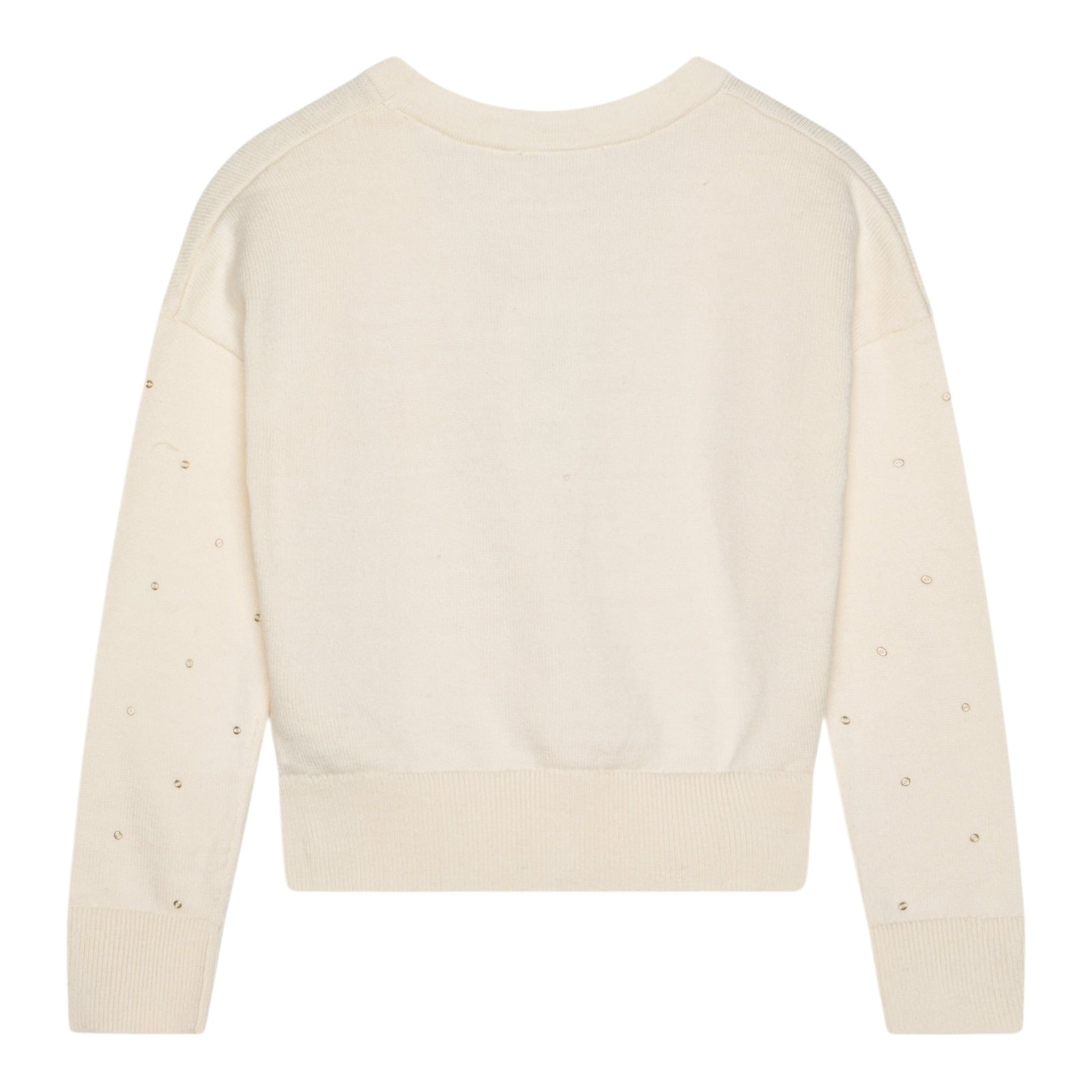 Michael Kors Cardigan tinta unita con Applicazioni Panna per Bambina R30280X PANNA MICHAEL KORS 