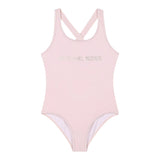 Michael Kors Costume Intero Tinta Unita con Stampa per Bambina R30302 ROSA MICHAEL KORS 