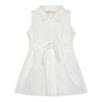 Michael Kors Abito Giromanica Tinta Unita con Ricami per Neonata R30309 BIANCO MICHAEL KORS 