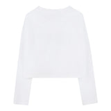 Michael Kors Shirt Girocollo Tinta Unita con Logo per Bambina R30316 BIANCO MICHAEL KORS 