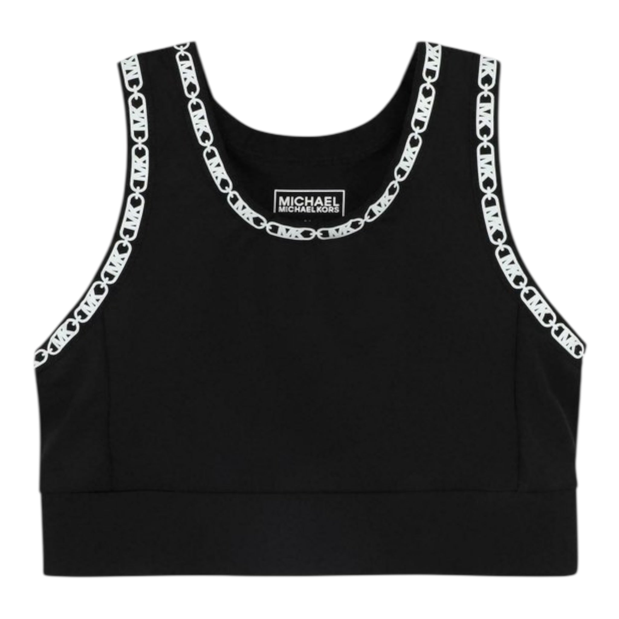 Michael Kors Top Tinta Unita con Contrasti per Bambina R30323X NERO MICHAEL KORS 