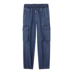 Michael Kors Pantalone Tinta Unita con Elastico In Vita per Bambina R30415 BLU MICHAEL KORS 