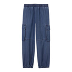 Michael Kors Pantalone Tinta Unita con Elastico In Vita per Bambina R30415 BLU MICHAEL KORS 