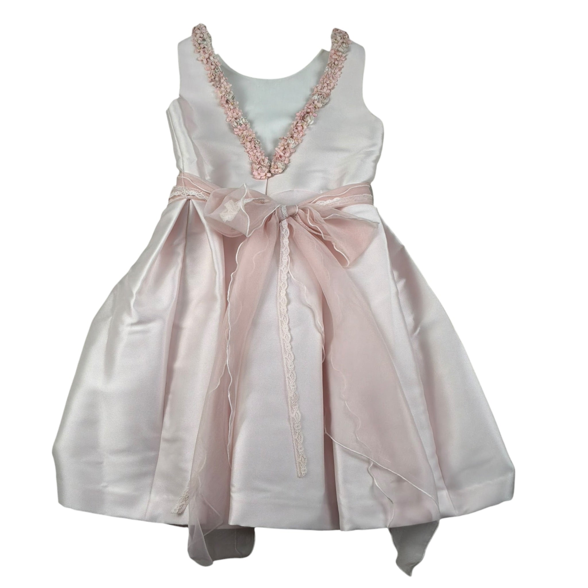 Mimilu' Abito Cerimonia Tinta Unita Giromanica per Bambina 616 ROSA MIMILU' 