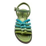 Mimisol Sandali Bicolore con Fibia per Bambina MSSC032 VERDE MIMISOL 