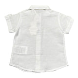 Mini Banda Camicia Mezza Manica Tinta Unita per Neonato 3B604 BIANCO MINI BANDA 