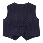 Mini Banda Gilet Tinta Unita con Microfantasia per Neonato 3B653 BLU MINI BANDA 