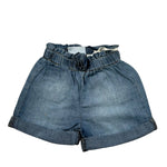 Mini Banda Short In Denim Tinta Unita per Neonata 3B735X BLU MINI BANDA 