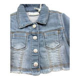 Minibanda Giubbino In Denim Tinta Unita per Neonata 36729 AZZURRO MINIBANDA 