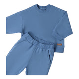 Minibanda Completo 2 Pezzi Felpa-Pantalone Tinta Unita per Neonato 3B655 CELESTE MINIBANDA 
