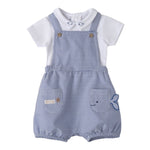 Minibanda Complet 2 Pezzi Pagliaccetto-Body per Neonato 3B679 BIANCO/BLU MINIBANDA 