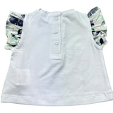 Minibanda T-Shirt Girocollo Tinta Unita con Stampa per Neonata 3B78 BIANCO MINIBANDA 