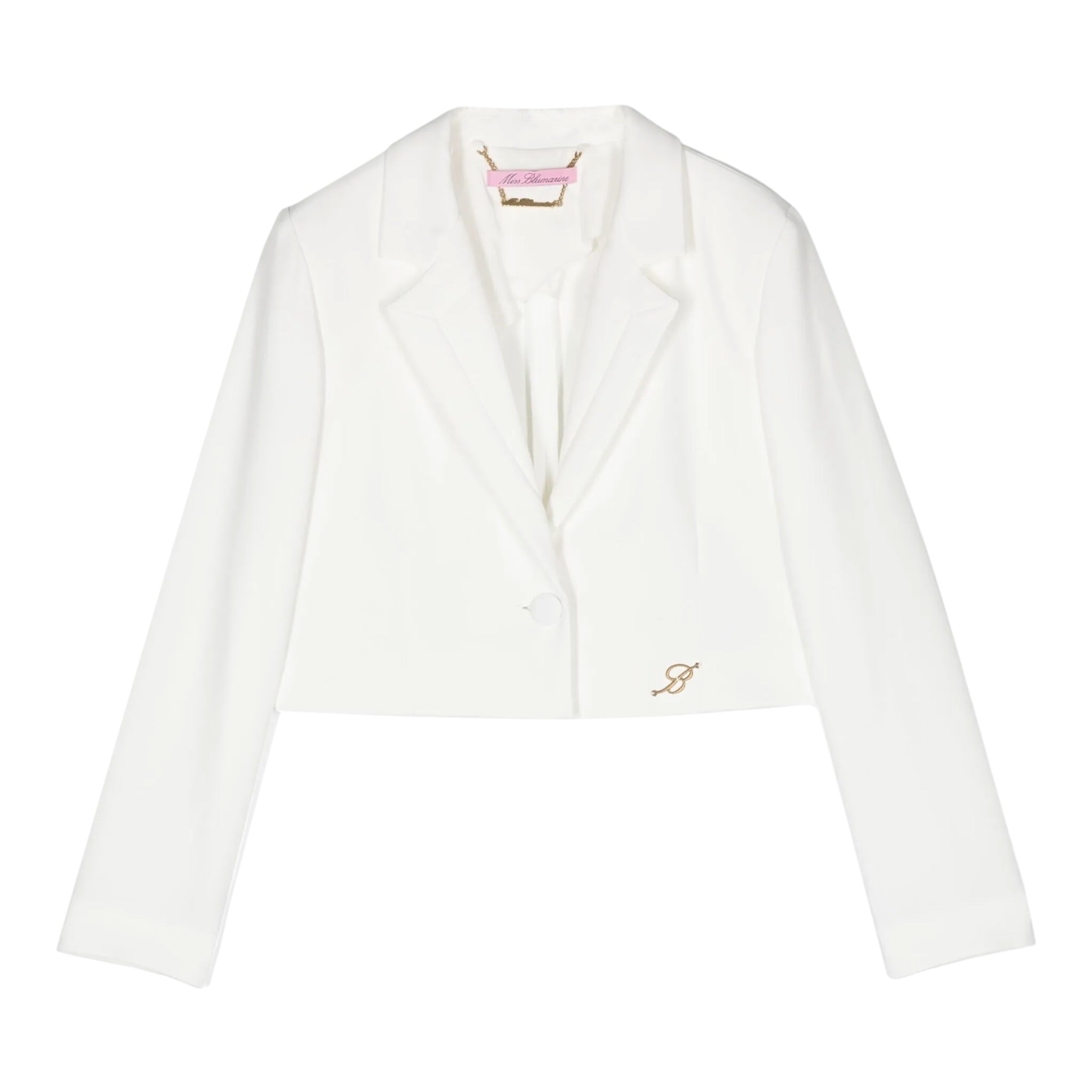 Miss Blumarine Giacca Tinta Unita per Bambina IA4019 PANNA MISS BLUMARINE 