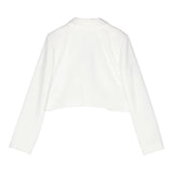 Miss Blumarine Giacca Tinta Unita per Bambina IA4019 PANNA MISS BLUMARINE 
