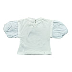 Miss Grant T-Shirt Girocollo tinta unita con Stampa Bianco per Neonata MG1235N BIANCO MISS GRANT 