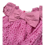 Miss Grant Abito tinta unita Traforato Rosa per Bambina MG1268J ROSA MISS GRANT 
