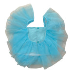Miss Grant Top tinta unita con Tulle Azzurro per Neonata MG1270 AZZURRO MISS GRANT 