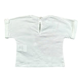 Miss Grant T-Shirt Girocollo tinta unita con Stampa Bianco per Neonata MG1277 BIANCO MISS GRANT 