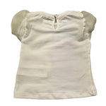 Miss Grant T-Shirt Girocollo Tinta Unita con Stampa per Neonata MG1292 BIANCO MISS GRANT 