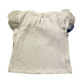 Miss Grant T-Shirt Girocollo Tinta Unita con Applicazioni per Neonata MG1332 BIANCO MISS GRANT 